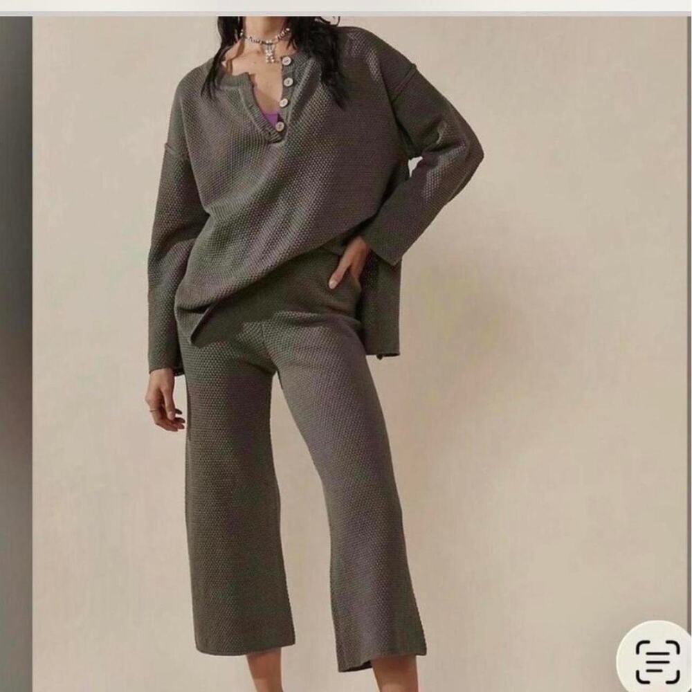 Free People Hailee Sweater Beach Pant Set